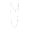Hermes Chaine d'Ancre large model long necklace in silver - 360 thumbnail