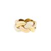 Half-articulated Poiray Tresse large model ring in white gold,  yellow gold and pink gold - 00pp thumbnail