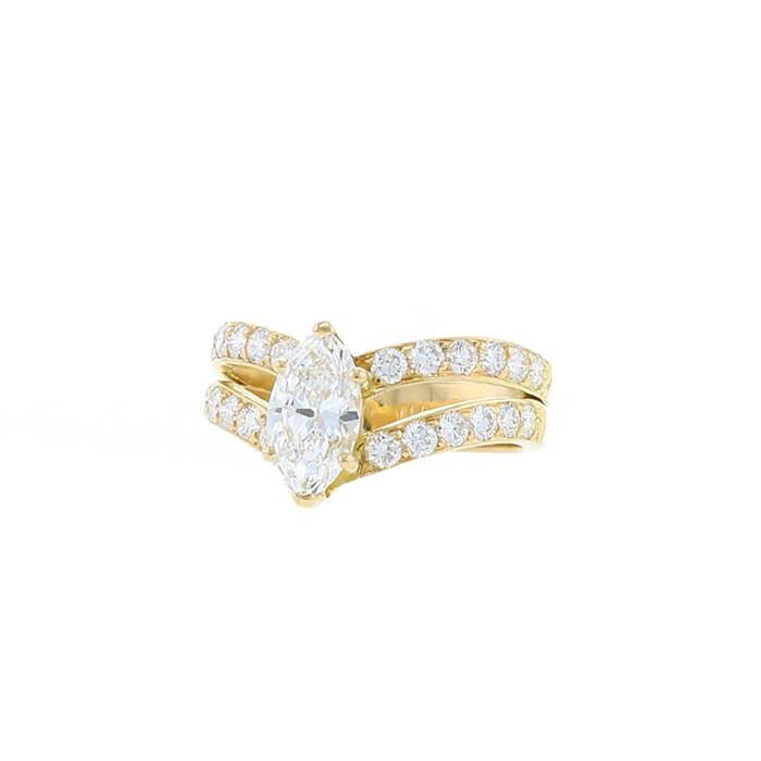 Vintage ring in yellow gold and diamonds - 00pp
