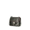 Bolso de mano Chanel  Mini Timeless en cuero acolchado negro y color burdeos - 00pp thumbnail