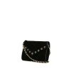 Borsa a tracolla Chanel Vintage in camoscio nero con decoro di borchie - 00pp thumbnail