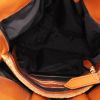 Burberry handbag in khaki Haymarket canvas and brown leather - Detail D2 thumbnail
