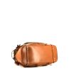 Burberry handbag in khaki Haymarket canvas and brown leather - Detail D4 thumbnail