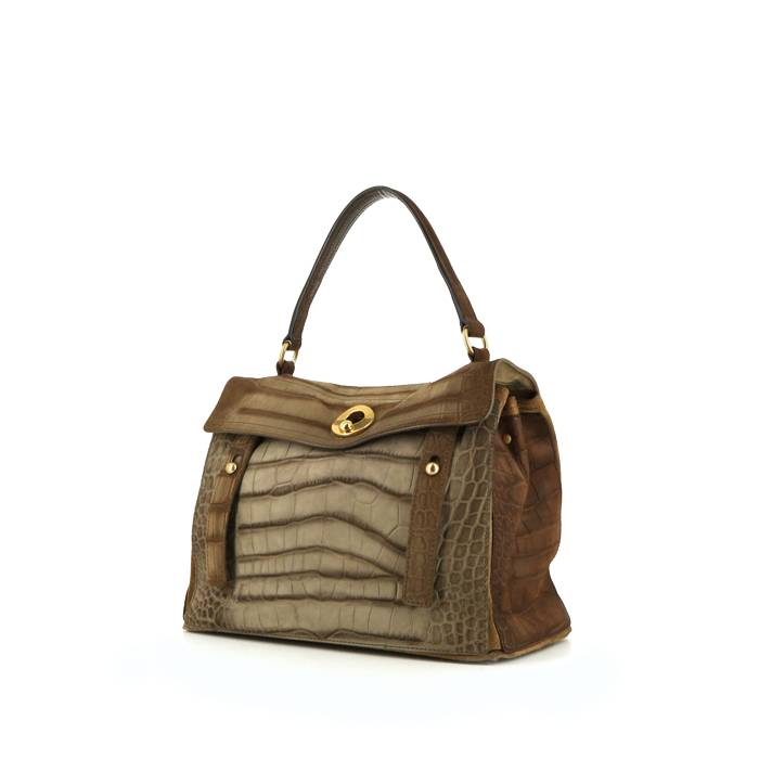 Yves Saint Laurent Muse Two medium model handbag in brown suede - 00pp