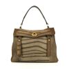 Yves Saint Laurent Muse Two medium model handbag in brown suede - 360 thumbnail