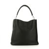 Fendi Anna handbag in black grained leather - 360 thumbnail