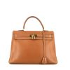Hermes Kelly 35 cm handbag in gold Courchevel leather - 360 thumbnail