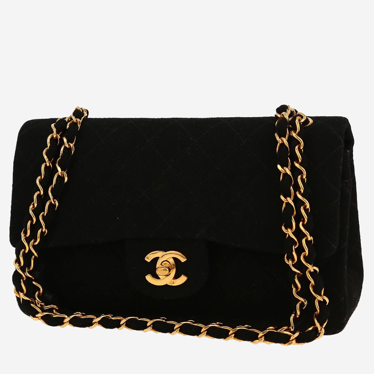 Borsa Chanel  Timeless Classic in tela trapuntata nera