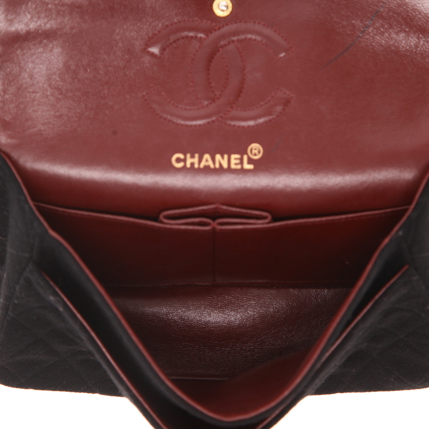 Chanel  Timeless Classic handbag  in black whool - Detail D3