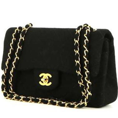 Sac à main Chanel  Timeless Classic en toile matelassée noire
