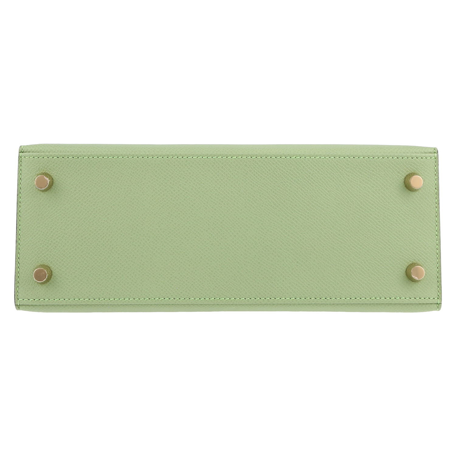 Hermès  Kelly 25 cm handbag  in Vert Criquet epsom leather - Detail D1