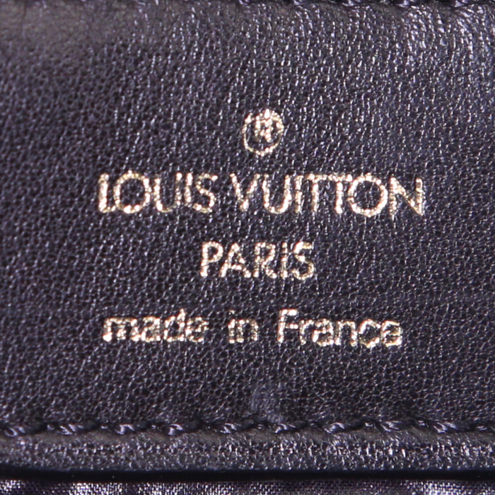 Louis Vuitton Lockit  handbag in black monogram canvas and red patent leather - Detail D3