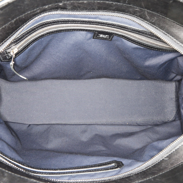 Hermès Citynews messenger briefcase in black Swift leather - Detail D3