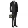 Hermès Sac à dépêches briefcase in black Courchevel leather - Detail D1 thumbnail