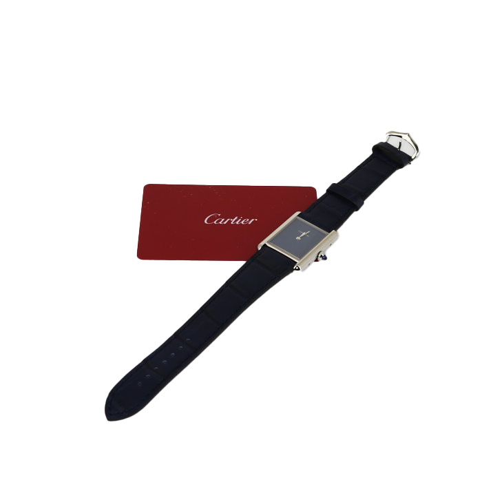 Cartier Tank Must watch in stainless steel Ref:  4323 Circa  2022 - Detail D2