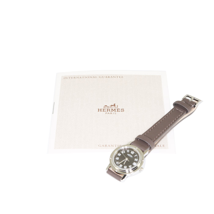 Hermes Clipper watch in stainless steel Ref:  CL4.210 Circa  2021 - Detail D2