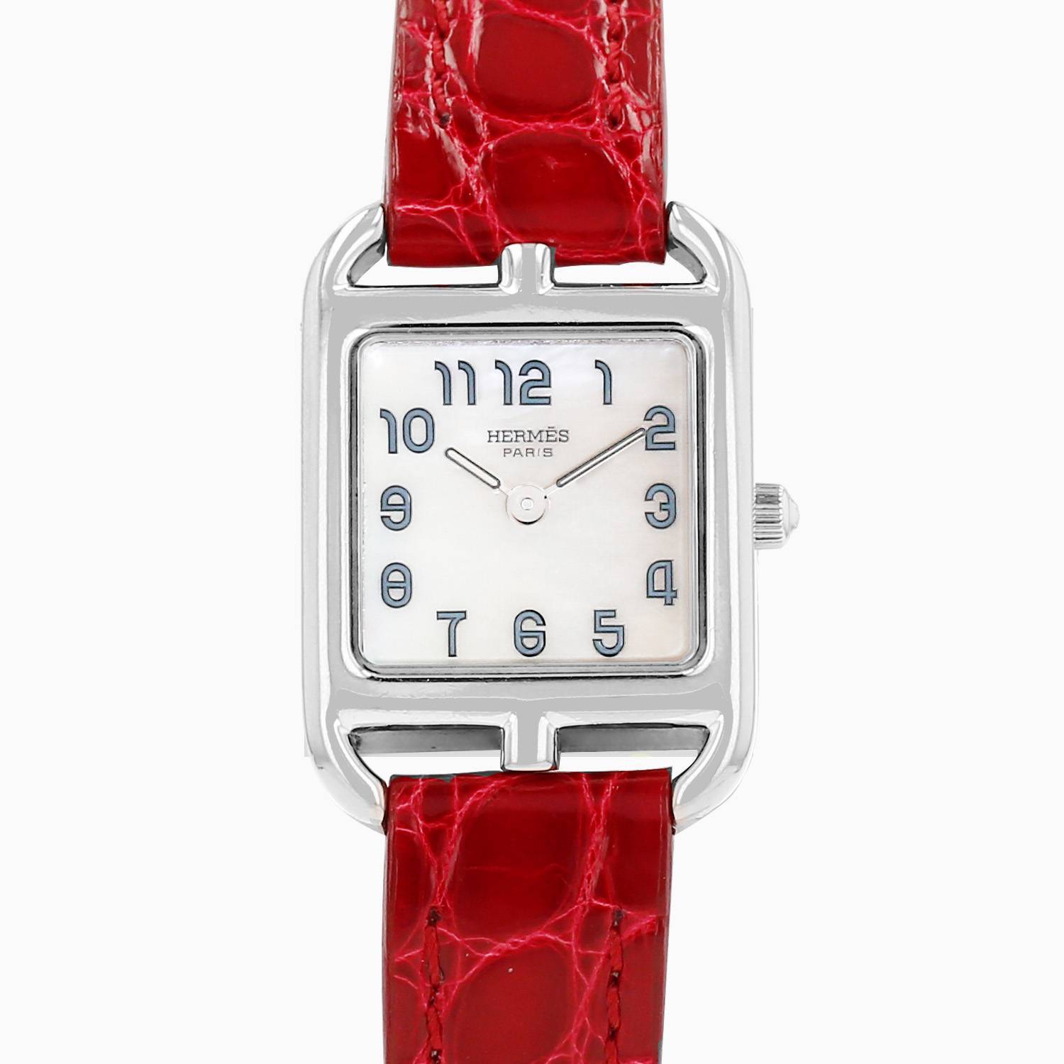 Hermès Cape Cod watch in white gold, circa 2000