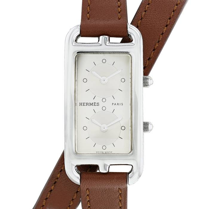 Hermès Cape Cod Nantucket - Dual Time watch in stainless steel Ref:  CC3.210 Circa  2010 - 00pp