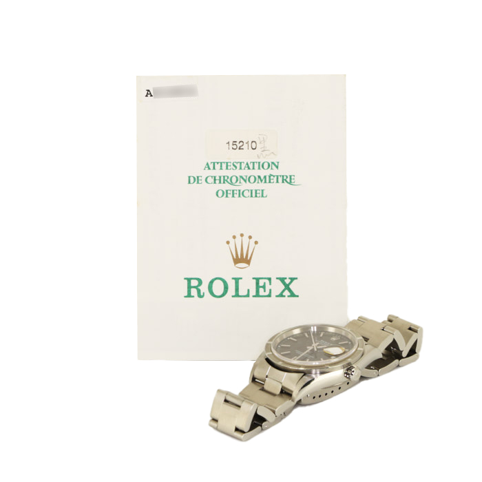 Reloj Rolex Oyster Perpetual Date de acero Ref :  15210 Circa  2000 - Detail D2