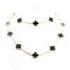 Van Cleef & Arpels Alhambra Vintage long necklace in yellow gold and onyx - 360 thumbnail