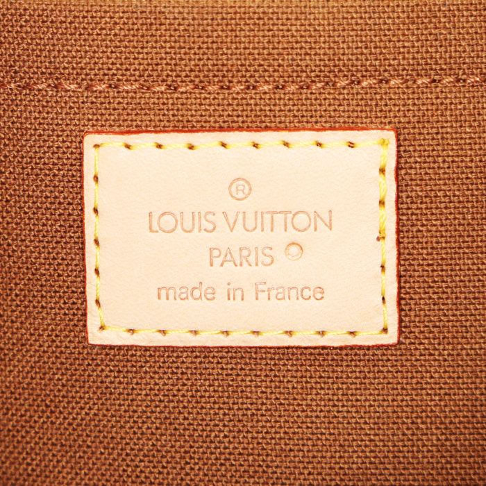 Shoulder bag in natural leather monogram canvas - Detail D4