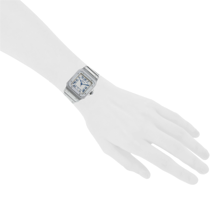 Reloj Cartier Santos Galbée de acero Ref :  987901 Circa  2000 - Detail D1