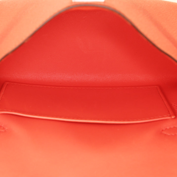 Borsa/pochette Hermès Kelly 20 cm in pelle Epsom rosa - Detail D3