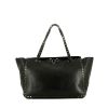 Valentino Rockstud shopping bag in black leather - 360 thumbnail