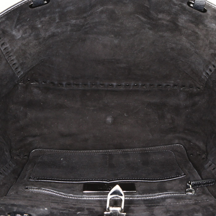 Shopping bag Valentino Rockstud in pelle nera decorazioni con borchie - Detail D3