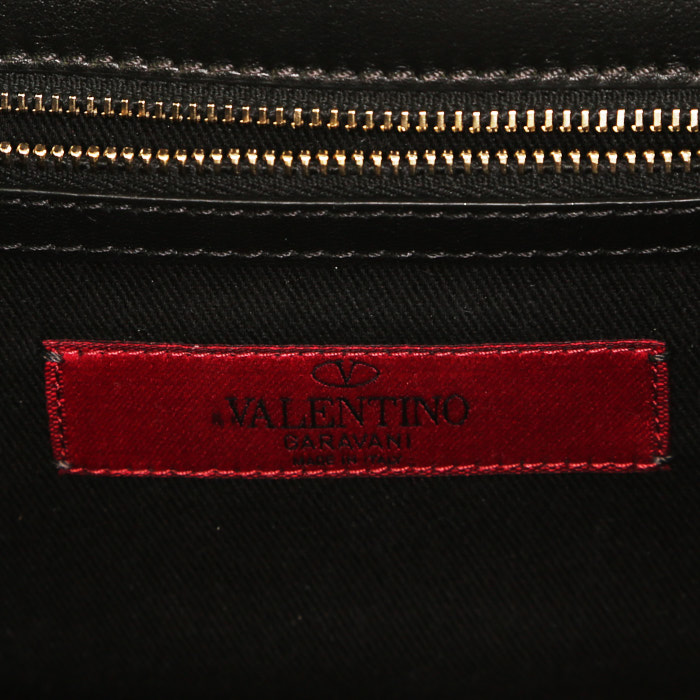 Sac bandoulière Valentino Rockstud en cuir noir - Detail D4