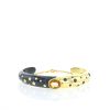 Vintage Faraone bangle in yellow gold,  silver and sapphire - 360 thumbnail
