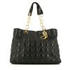 Dior Soft Shopping handbag in black leather cannage - 360 thumbnail