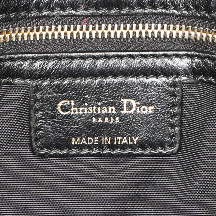 Sac à main Dior Soft Shopping en cuir cannage noir - Detail D3
