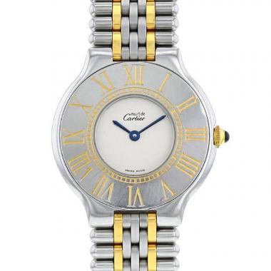 Montre Cartier Must 21 en acier et plaqué or Vers  1990