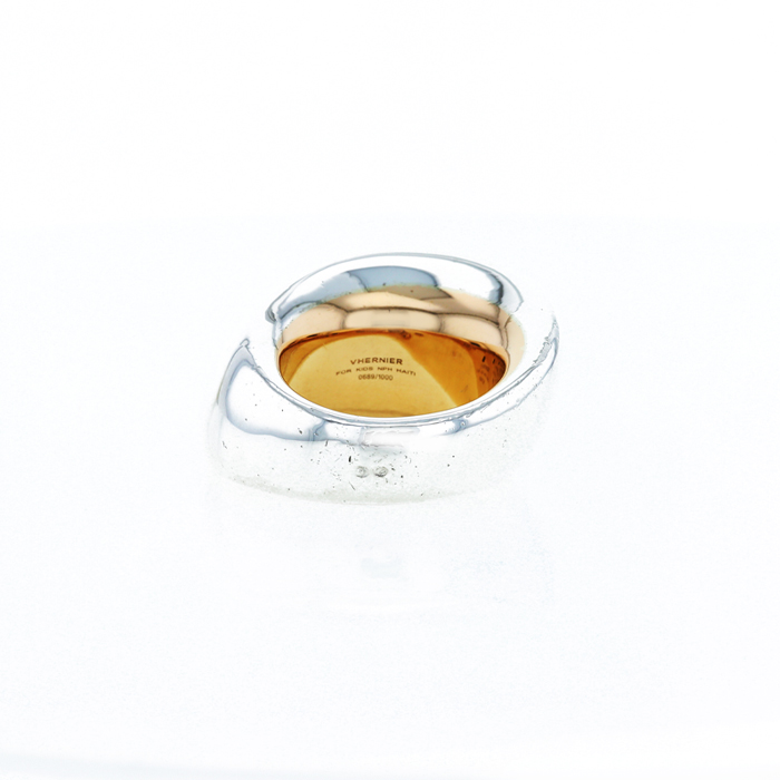 Bague Vhernier Pirouette "For Kids NPH Haiti" en argent et or rose - Detail D3