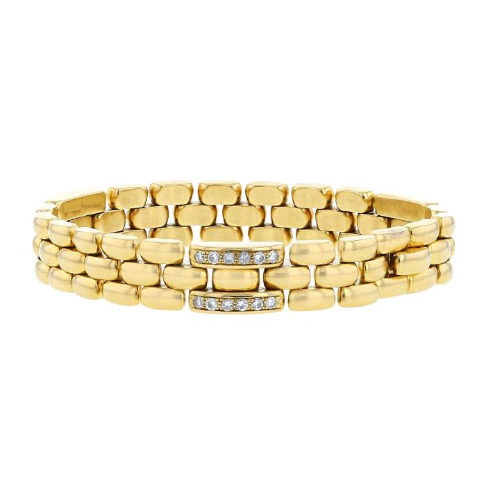 Chaumet Khesis 1990's bracelet in yellow gold and diamonds - 00pp