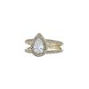 Bague Vintage en or noble, diamants brun et diamant de taille poire de 0,90 carat - 00pp thumbnail