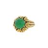 Vintage 1980's ring in yellow gold and chrysoprase - 00pp thumbnail
