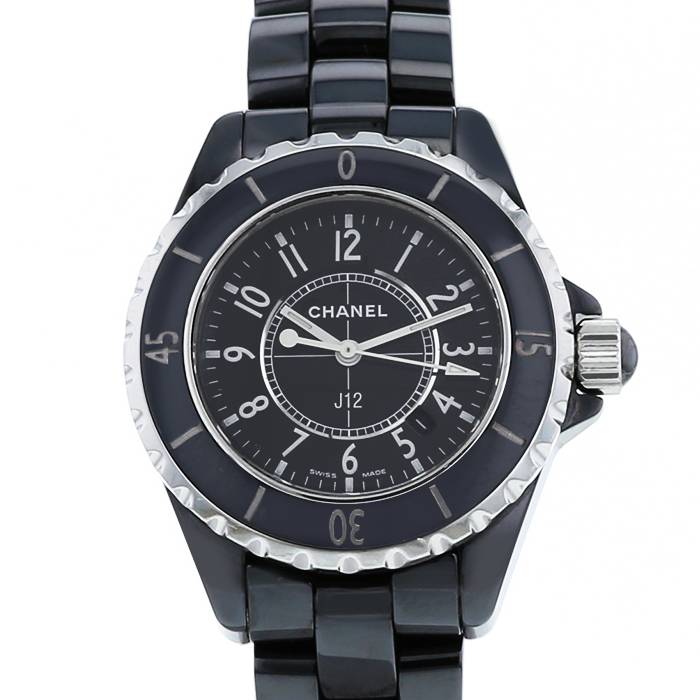 Chanel J12 watch in black ceramic Ref:  H0682 Circa  2006 - 00pp