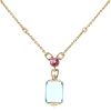 Bulgari necklace in pink gold,  topaz and tourmaline - 00pp thumbnail