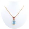 Bulgari necklace in pink gold,  topaz and tourmaline - 360 thumbnail