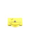 Bolso de mano Hermes Kelly 25 cm en cuero epsom amarillo Lime - 360 Front thumbnail