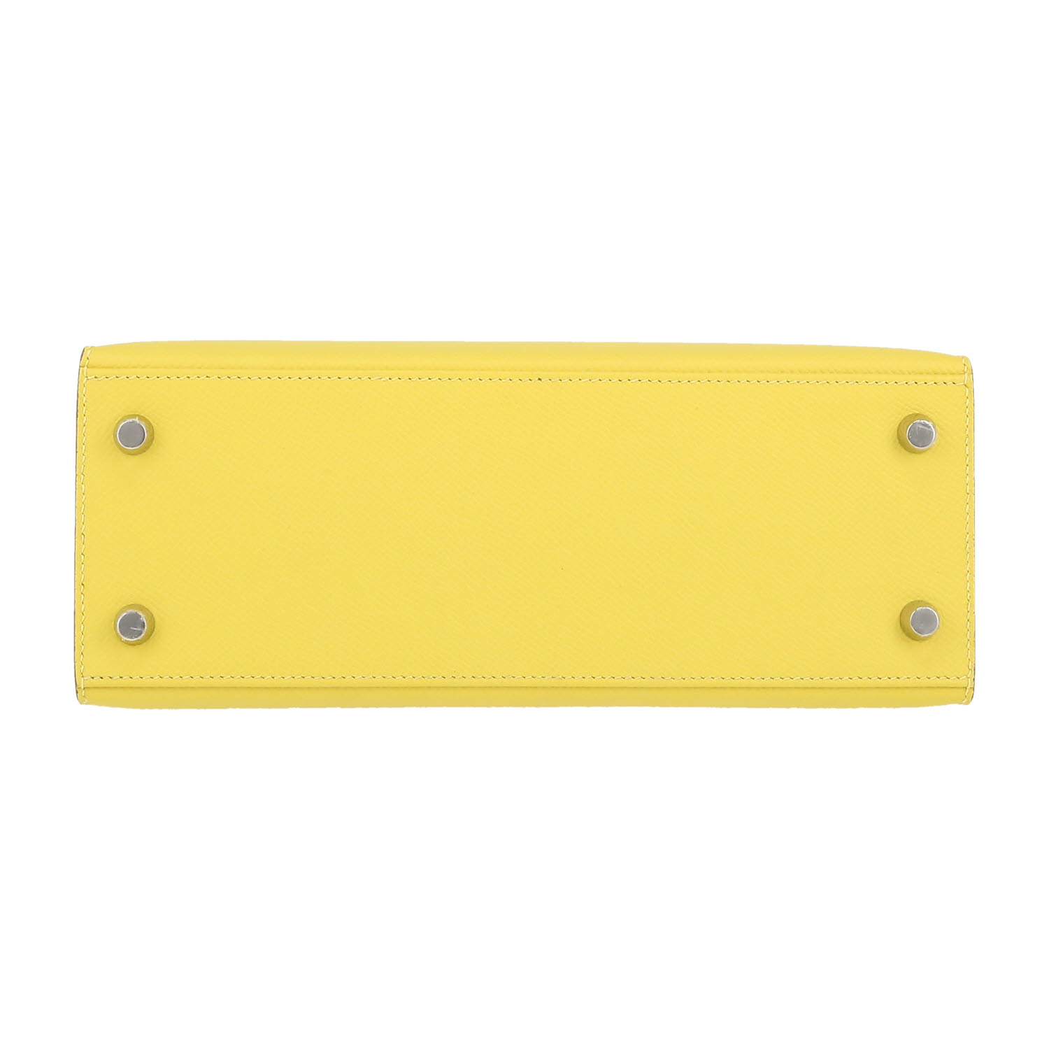 Borsa Hermes Kelly 25 cm in pelle Epsom giallo Lime - Detail D1