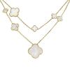 Van Cleef & Arpels Magic Alhambra long necklace in yellow gold and mother of pearl - 00pp thumbnail
