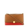 Céline Classic Box shoulder bag in beige and red leather - 360 thumbnail