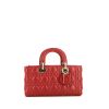 Bolso de mano Dior Lady D-Joy en cuero cannage rojo - 360 thumbnail
