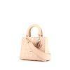 Dior Lady Dior D-Light handbag in varnished pink canvas - 00pp thumbnail