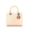 Dior Lady Dior handbag in varnished pink canvas - 360 thumbnail