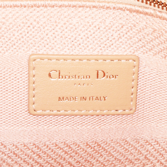 Dior Lady Dior D-Light handbag in varnished pink canvas - Detail D4