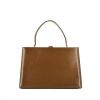 Celine Clasp handbag in brown leather - 360 thumbnail